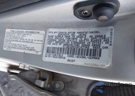 2003 Toyota Camry Le from USA, damaged, VIN 4T1BE32K53U127703